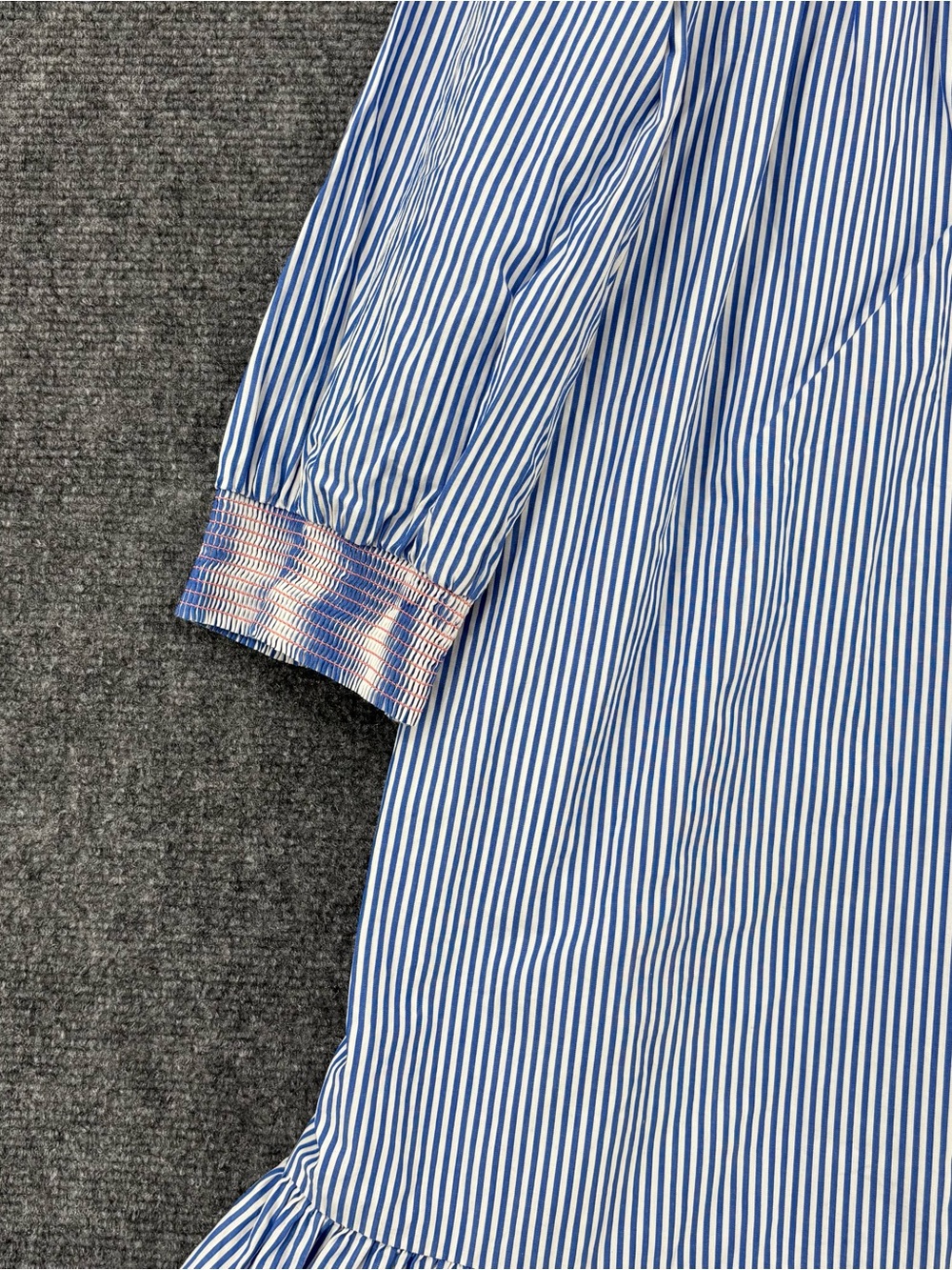 J Crew Blue White Striped Popover Dress Embroidered Women’s XS Coastal Preppy - Picture 11 of 15